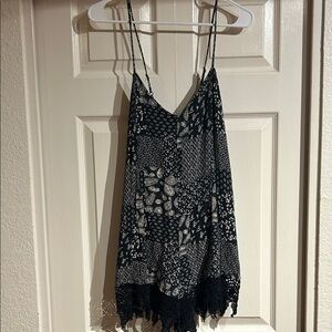 90s Style Black Patchwork Sun Romper